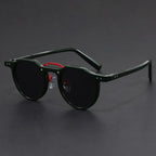 Retro Metal Frame Oval Sunglasses - Piña Colada