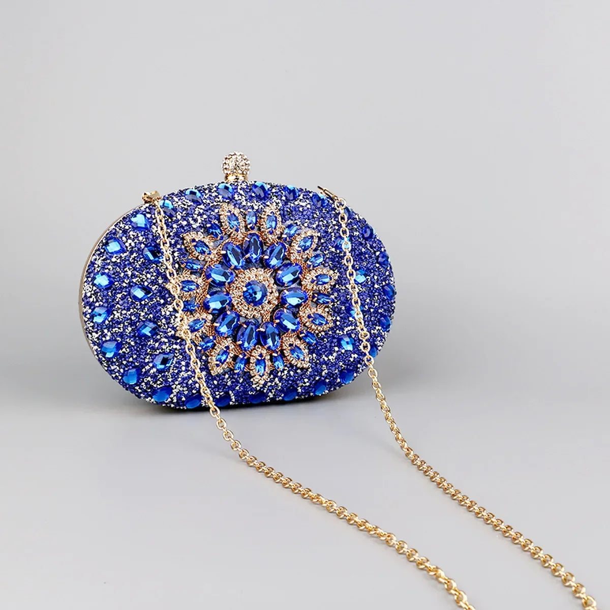 Crystal Floral Evening Clutch - Piña Colada