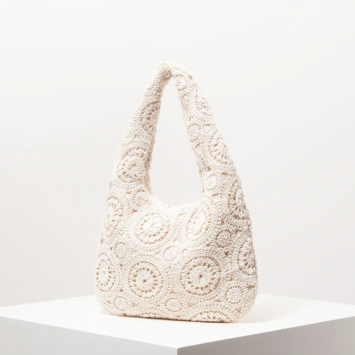 Pattern Hollow Shoulder Bag - Piña Colada