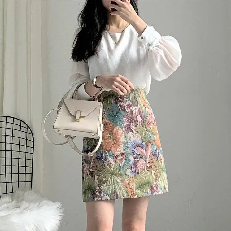 Short Skirt A Line - Piña Colada