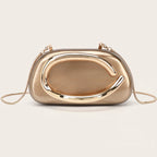 Gold Metal Crossbody Bag for Women’s Evening - Piña Colada
