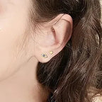 Small Hypoallergenic Flat Back Stud Earrings - Piña Colada