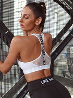 Sport Bra Fitness Letters