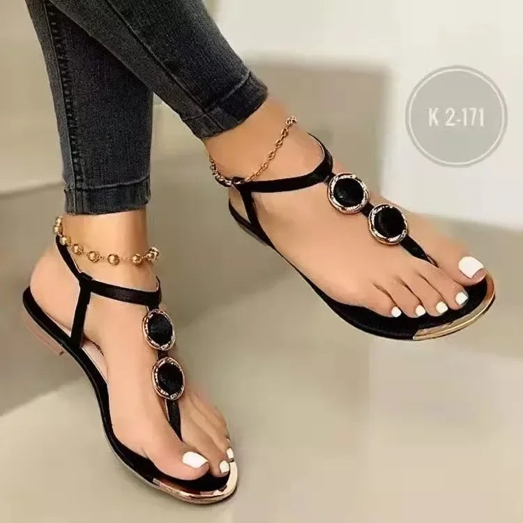 Women Sandals New Summer Casual Flat Sandals Flip Flops - Piña Colada
