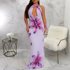 Floral Crop Top & Bodycon Skirt Set - Piña Colada