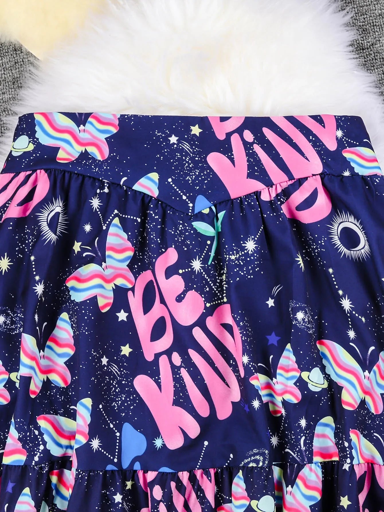 Hand-Painted Oversized 2-Piece Set – Backless Crop Top & Flowing Skirt - Piña Colada