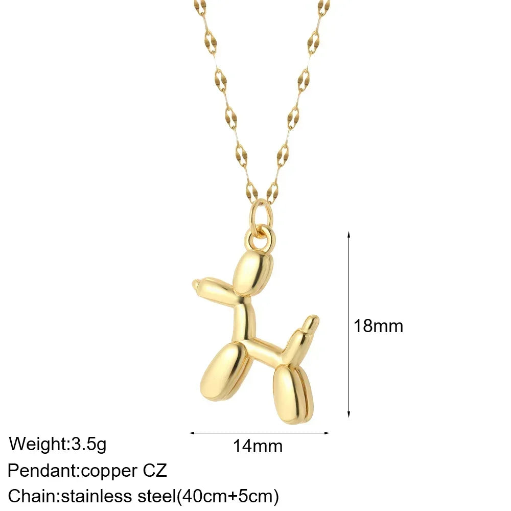 Gold Pendant Long Stainless Steel Chains - Piña Colada