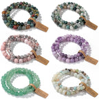 3Pcs Natural Stone Beaded Bracelets Set - Piña Colada