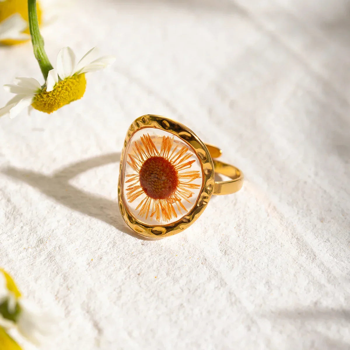 18k Gold Plated Minimalist Ring - Piña Colada