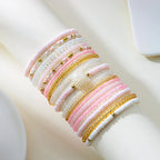Bohemian Colorful Beaded Bracelets Set - Piña Colada