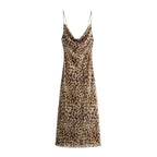 Leopard Print Tulle Slip Dress