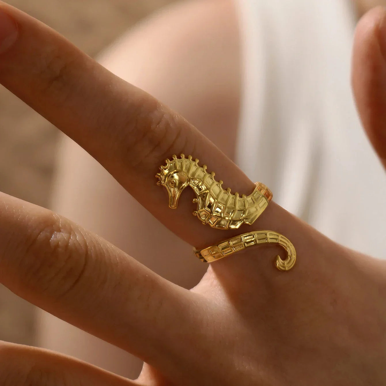 18K Gold-Plated Animal Ring - Piña Colada