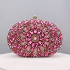 Crystal Floral Evening Clutch - Piña Colada