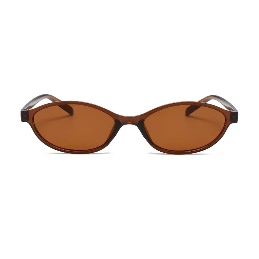 Retro Oval Frame Sunglasses - Piña Colada