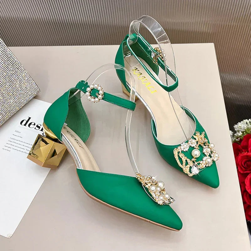 Bling Crystal High Heels Pumps - Piña Colada
