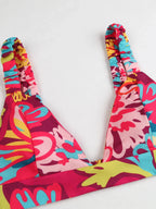 Draped Print V-Neck Maxi Dress – Beachwear Edition - Piña Colada