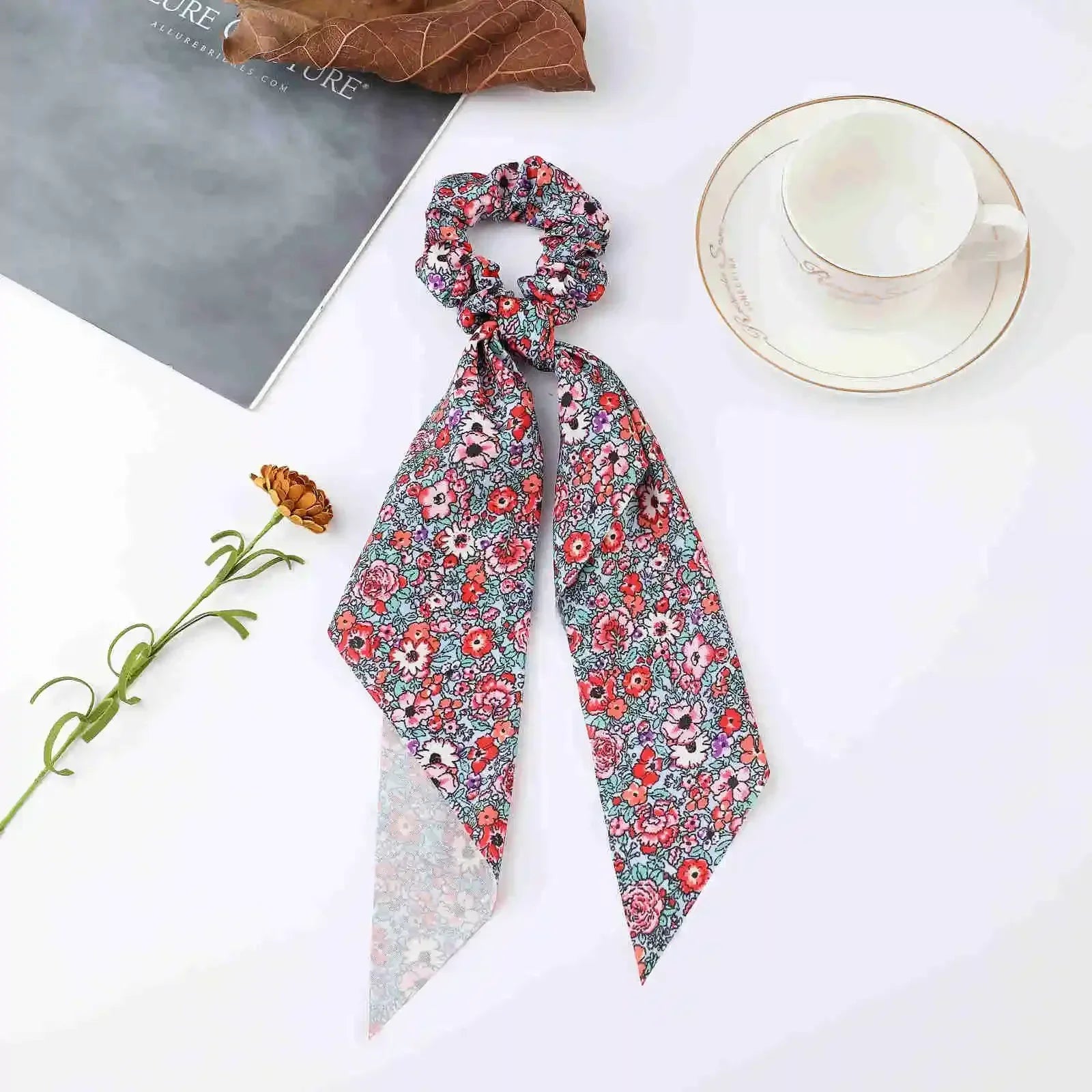 Satin Scrunchie Scarf - Piña Colada