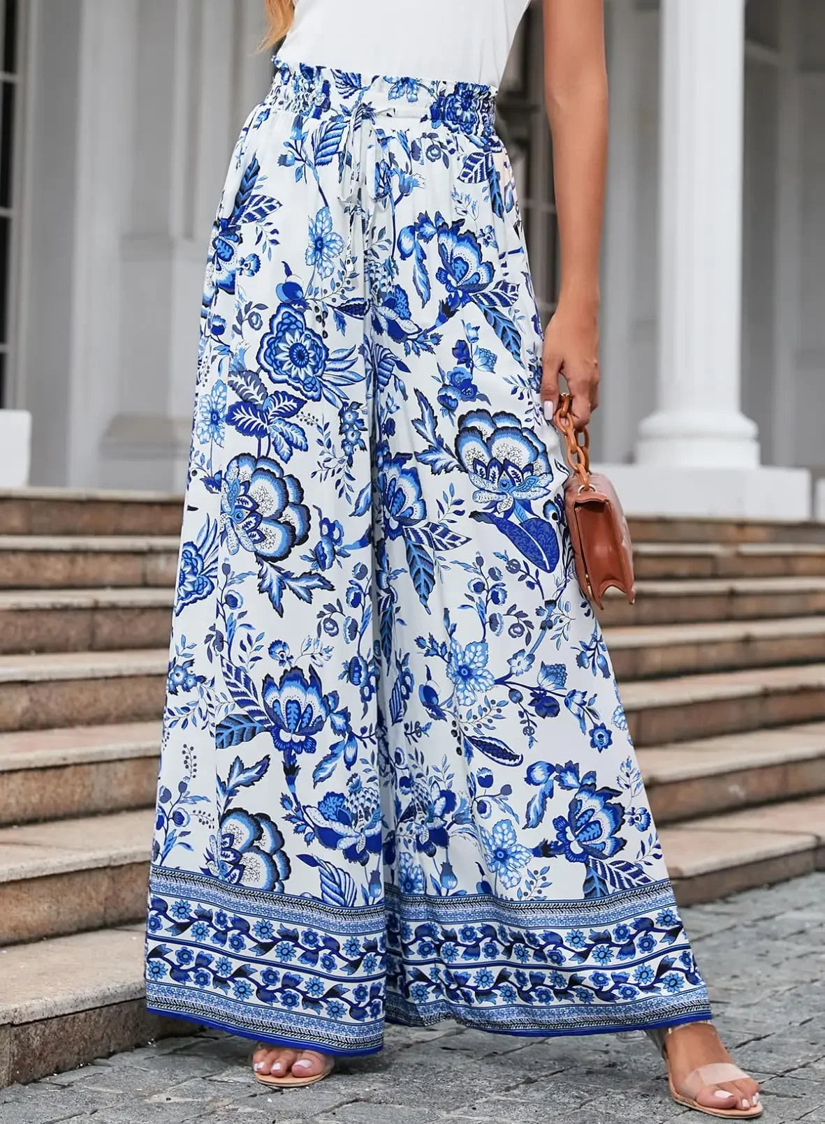 Casual Pants Baggy High-waisted - Piña Colada