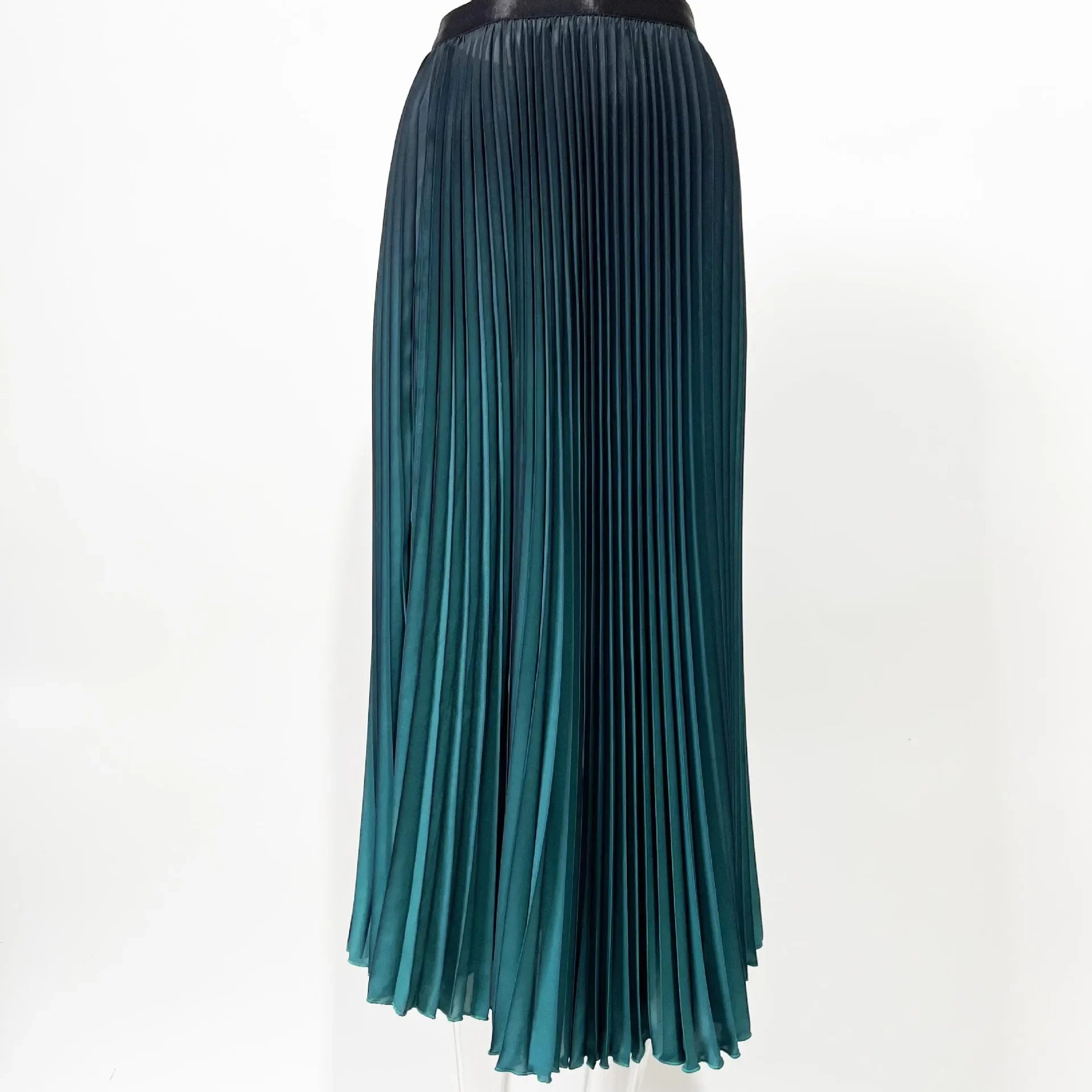 Gradient Pleated Midi Skirt - Piña Colada