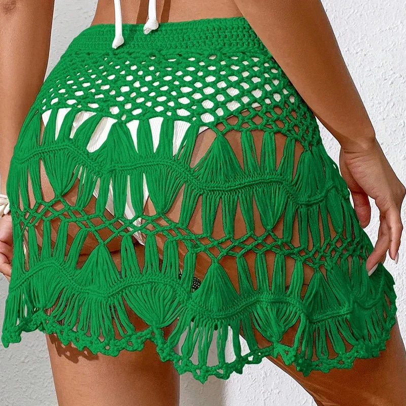 Handmade Crochet Hollow Out Swimwear Cover Up - Piña Colada