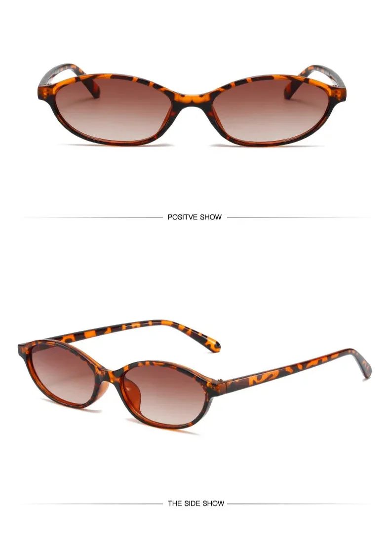 Retro Oval Frame Sunglasses - Piña Colada