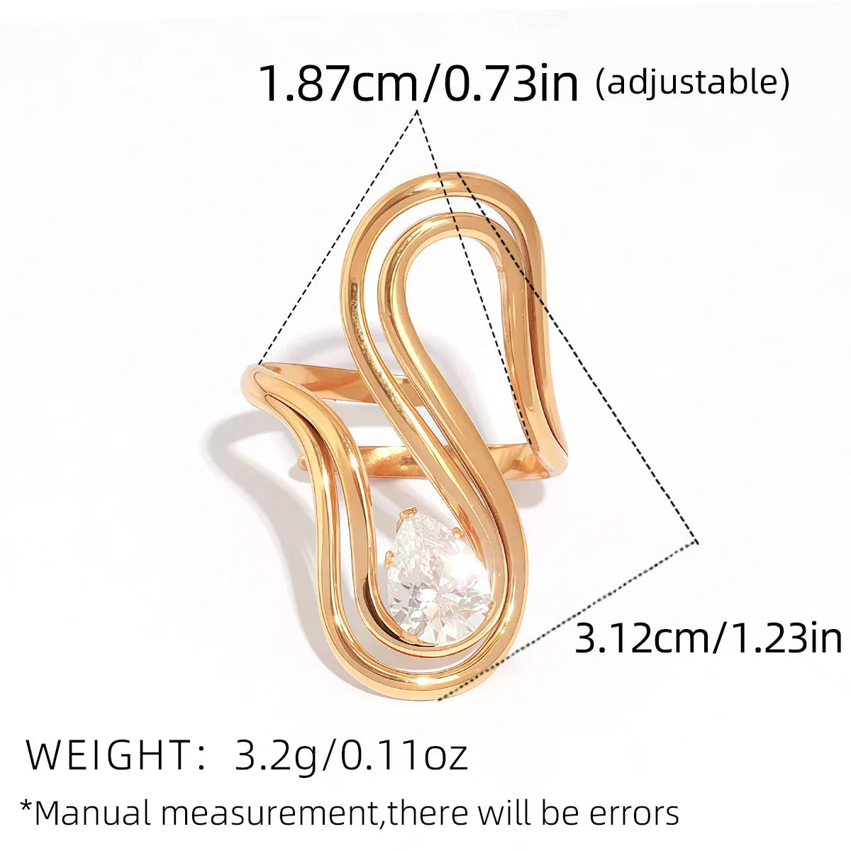 Cubic Zirconia Ring - Piña Colada