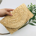 Handwoven Straw Clutch - Piña Colada