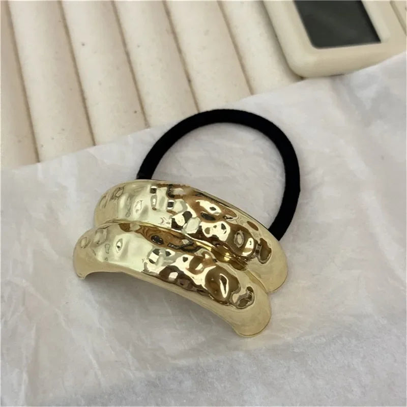 Metal Irregular Double-Layer Hair Bands - Piña Colada