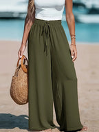 Wide Leg Loose Pants - Piña Colada