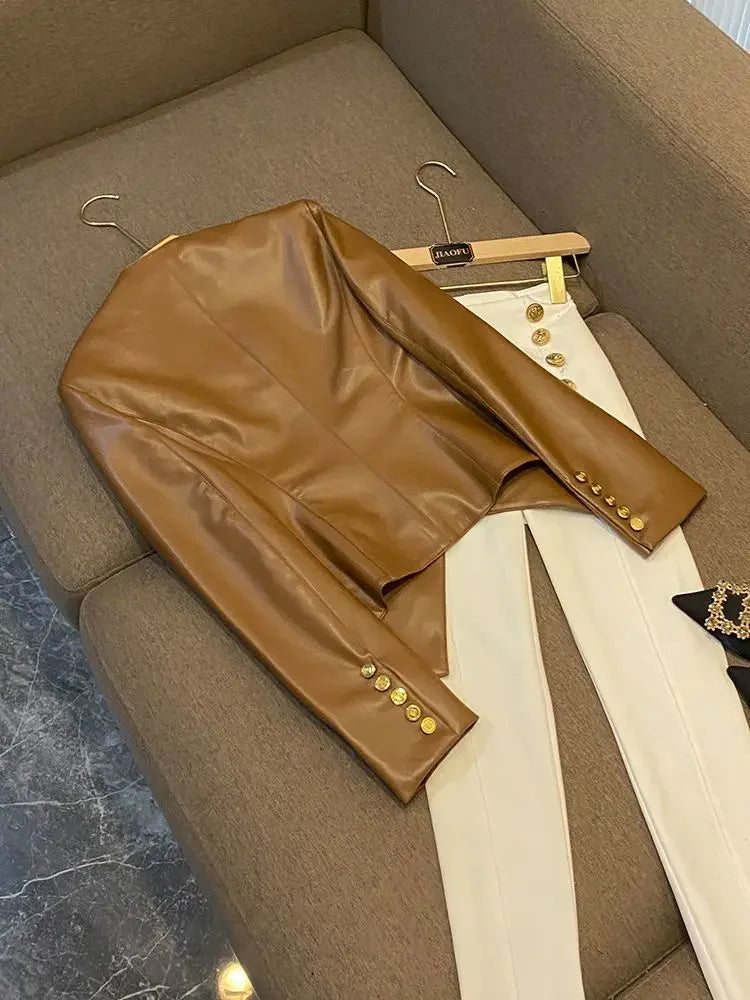 Slim-Fit Office Lady Jacket - Piña Colada