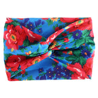 Printed Wide Elastic Headband - Piña Colada