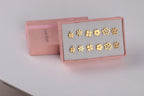 FLowers 6Pairs Earring - Piña Colada