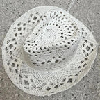 Summer Bohemian Shell Straw Hat - Piña Colada