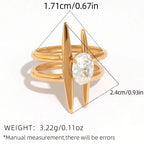 Cubic Zirconia Ring - Piña Colada