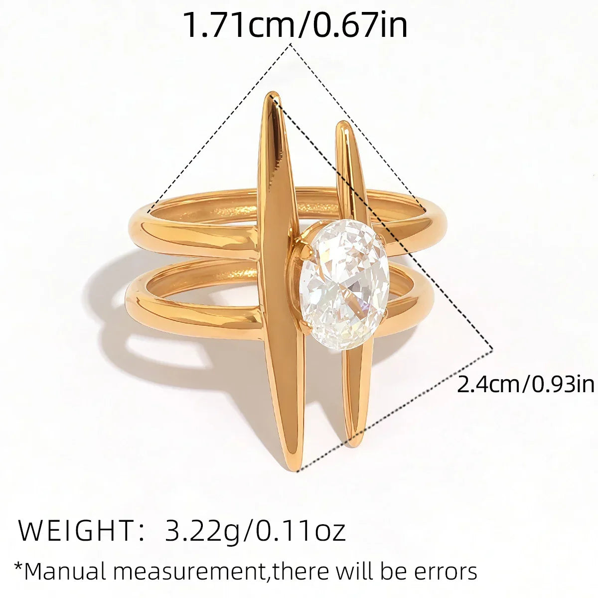 Cubic Zirconia Ring - Piña Colada