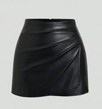 Skirt PU Leather Short - Piña Colada