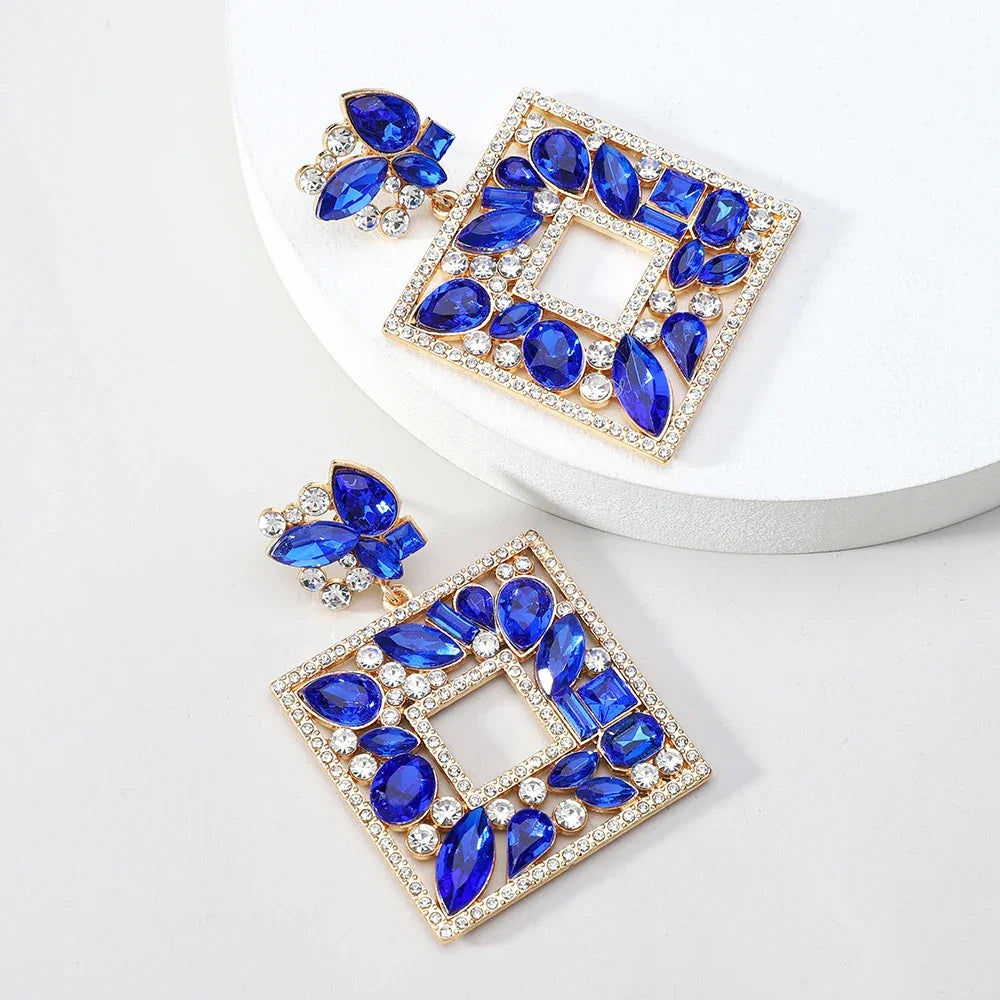 Colorful Crystal Earrings - Piña Colada