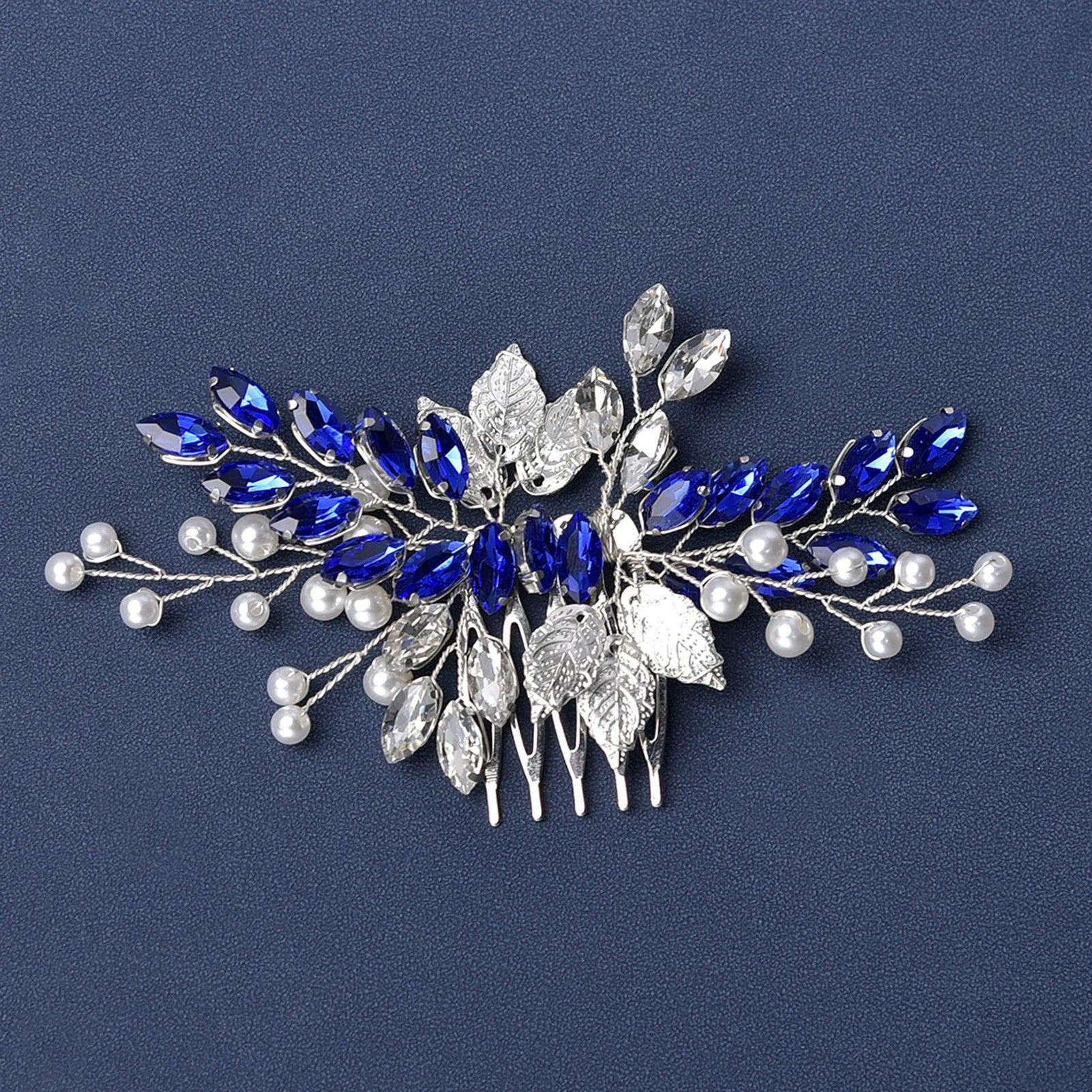 Crystal Pearl Hair Comb Clip - Piña Colada