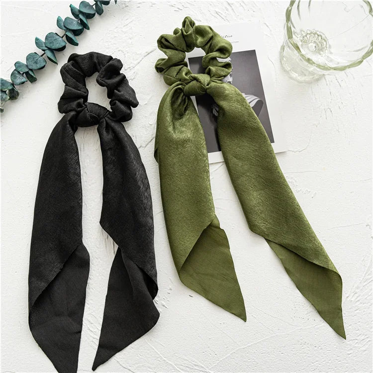 Print Bow Satin Long Ribbon - Piña Colada