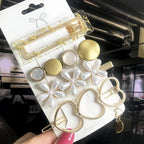 3/4pcs Set Pearl Hair Clip - Piña Colada