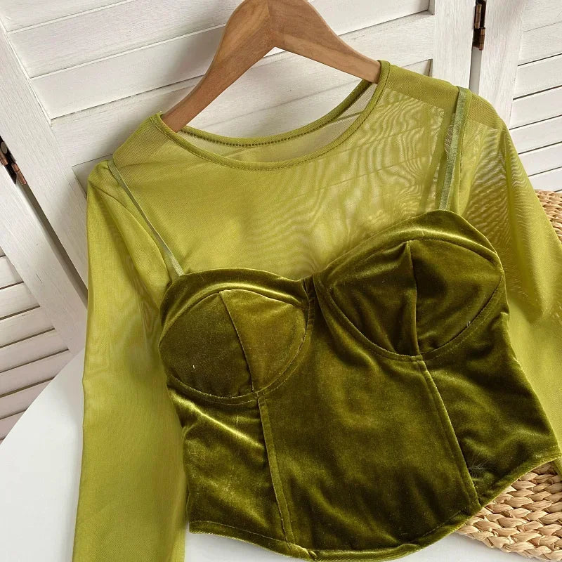 Velvet Short Top - Piña Colada