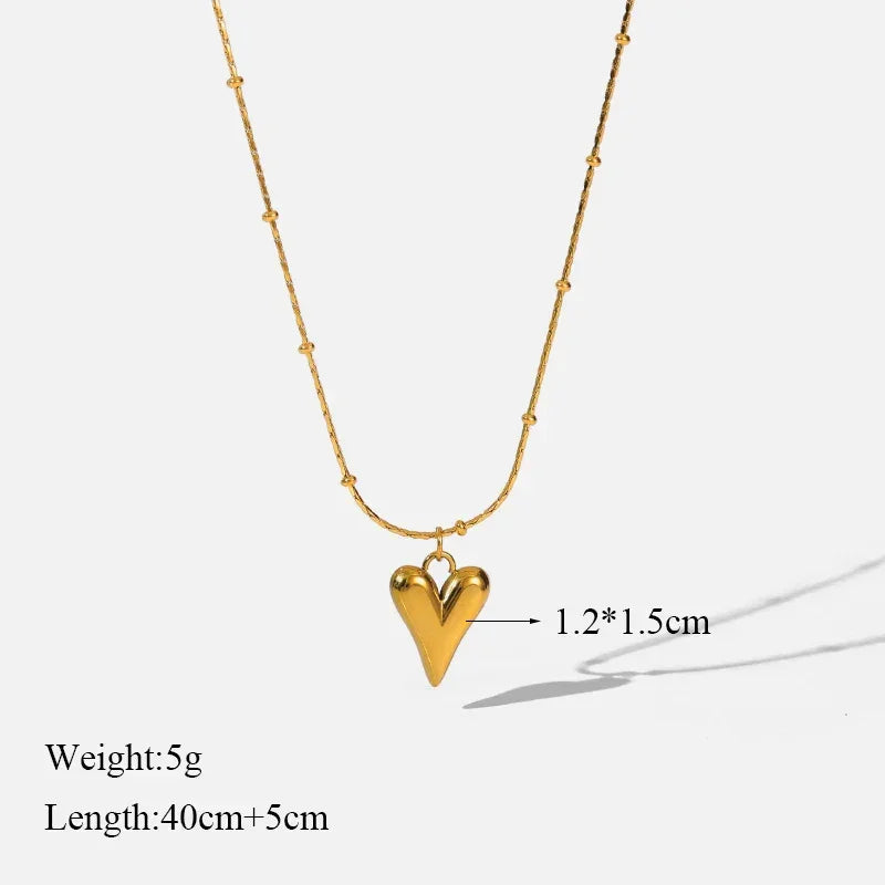 Trendy Stainless Steel Ball Pendant Necklace for Women - Piña Colada