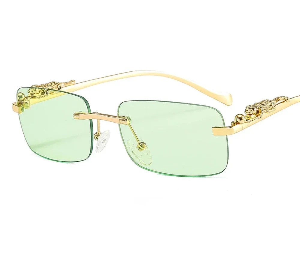 Square Rimless Sunglasses - Piña Colada