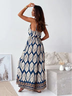 Elegan V-neck High Waist Jumpsuit - Piña Colada