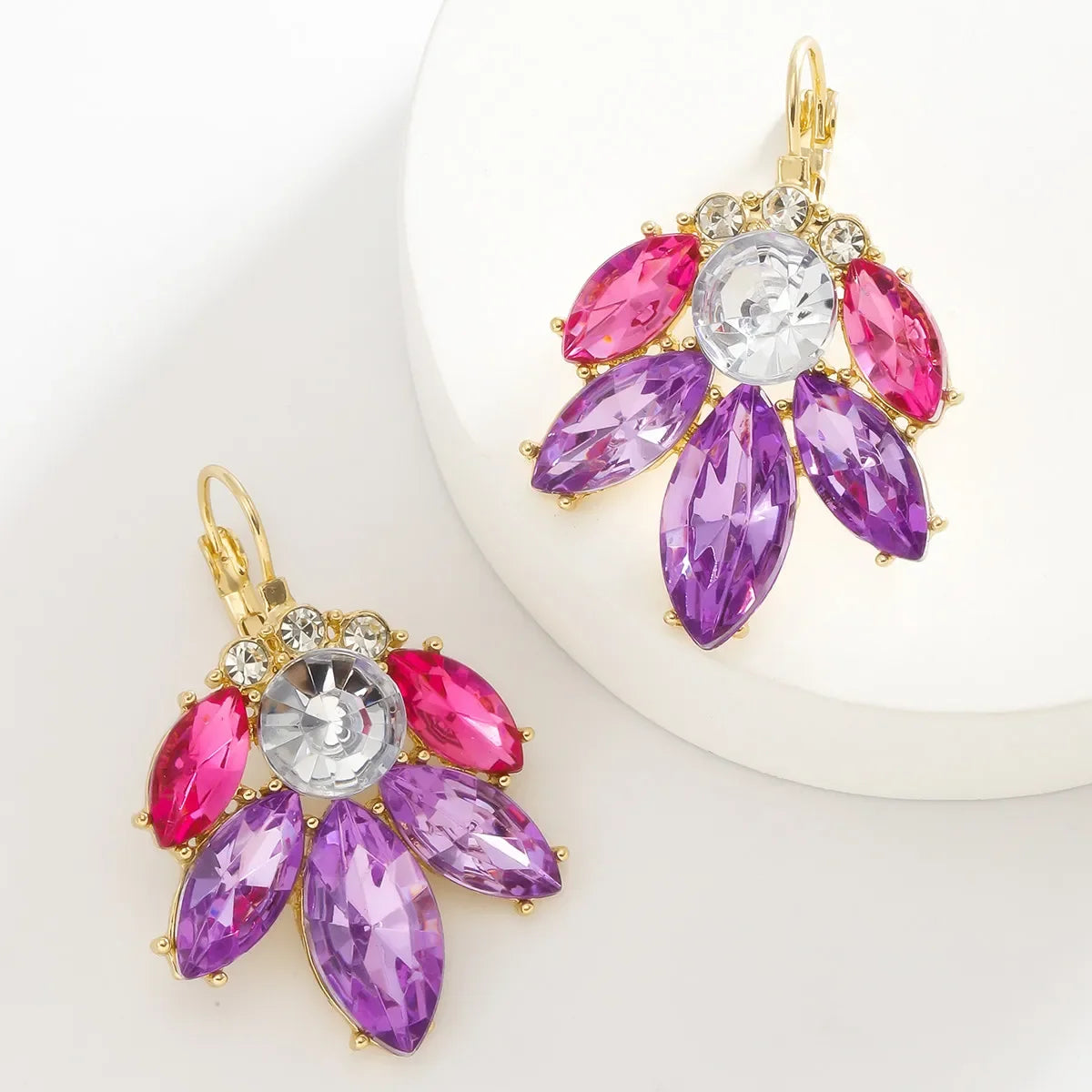 Elegant Bohemian Rhinestone Drop Earrings - Piña Colada