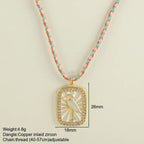 Handwoven Wool Chain Choker - Piña Colada