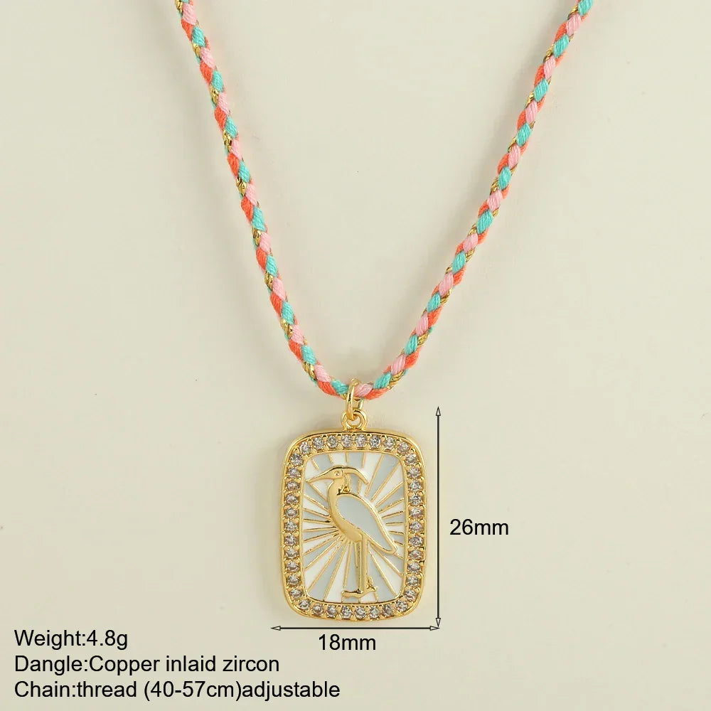 Handwoven Wool Chain Choker - Piña Colada