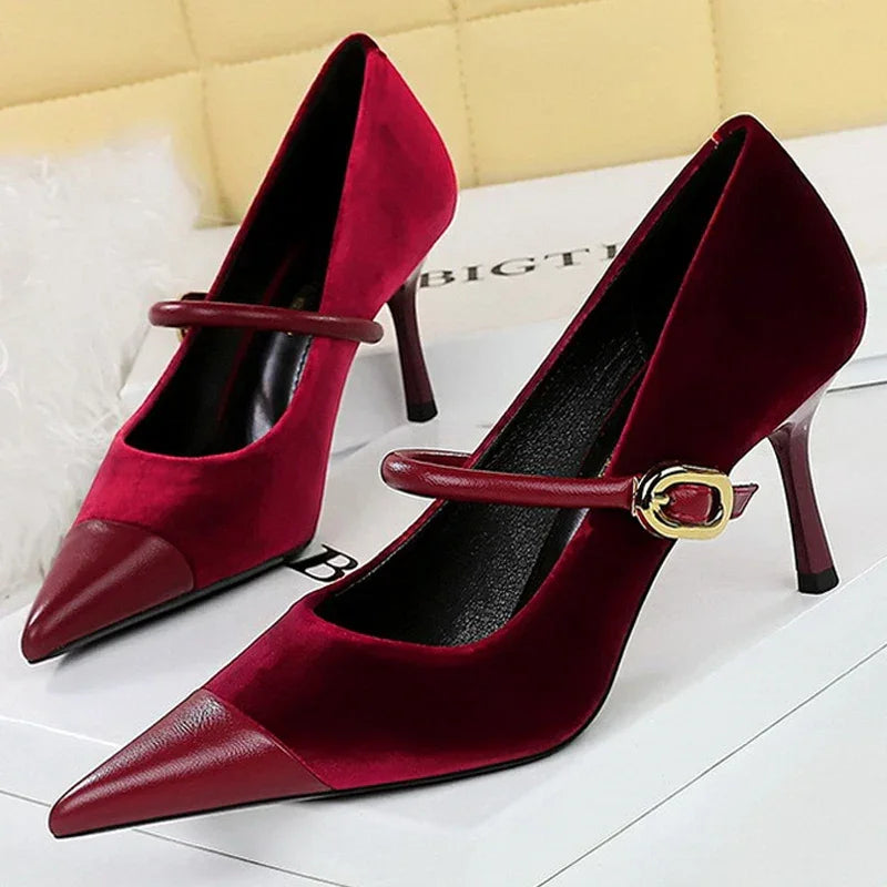 Pumps Pointed High Heels Stilettos - Piña Colada