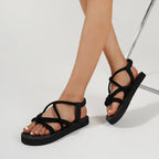 Women’s Gladiator Platform Sandals with Wedge Heel - Piña Colada