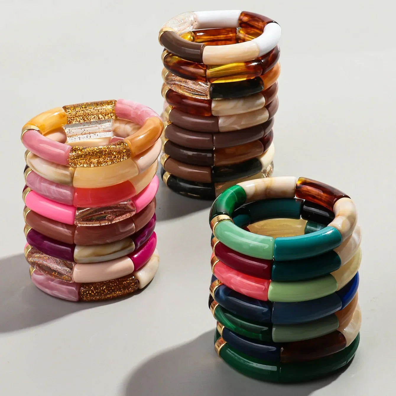 Acrylic Design Bracelet - Piña Colada